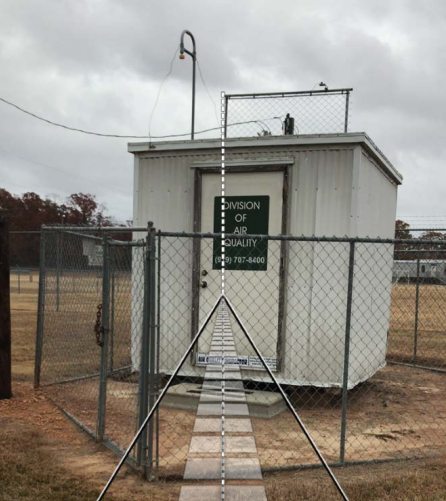 A photo of DAQ's ozone monitor in Monroe, NC