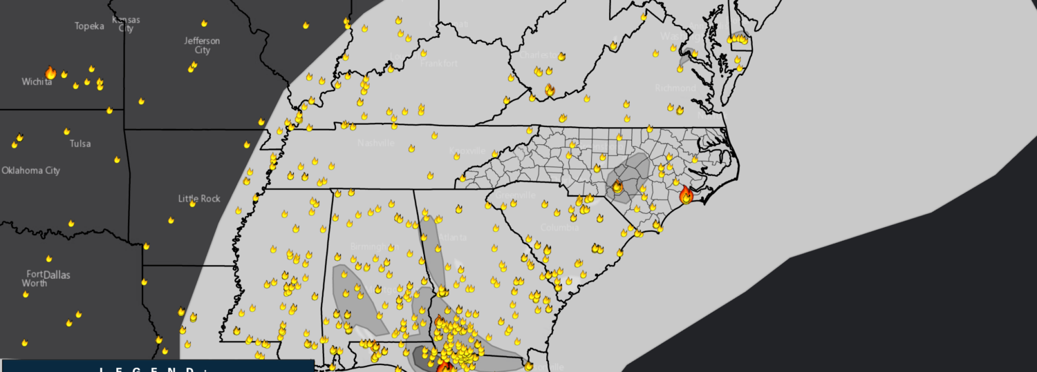 Smoke analysis for the southeastern U.S. on 4/20/23.